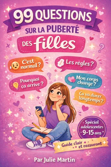 Couverture de 99 Questions sur la puberté des filles, par Julie Martin