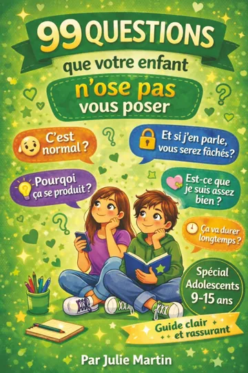 Couverture de 99 Questions que votre enfant n'ose pas vous poser, par Julie Martin
